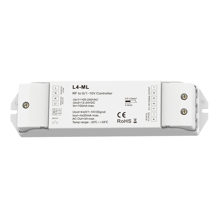 RF to 4 Channel 0/1-10V Dimmer L4-ML